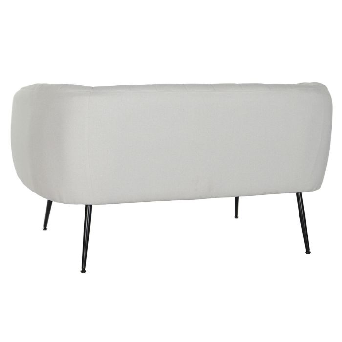 Canapé DKD Home Decor Noir Greige Mousse Bois Métal Velours Scandi 129 x 75 x 73 cm 1 Canapé DKD Home Decor Noir Greige Mousse Bois Métal Velours Scandi 129 x 75 x 73 cm 1