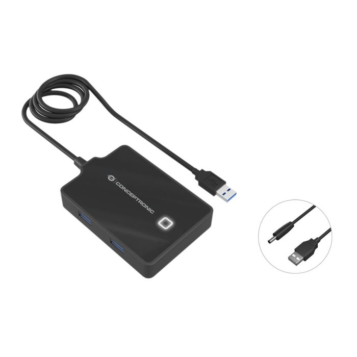 Hub USB Conceptronic 110517107101 Noir 90 cm (1 Unité) 11