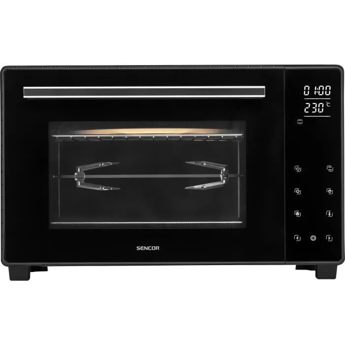 SENCOR Mini-Four Multifonction 35 L 1700 W (SEO 3250BK) avec 9 Programmes, Panneau Tactile et Accessoires - Noir