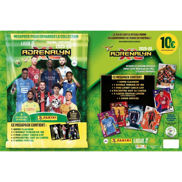 Panini TCG Adrenalyn Ligue 1 McDonald's 2025/26 Pack de Inicio Álbum + 4 Sobres 1