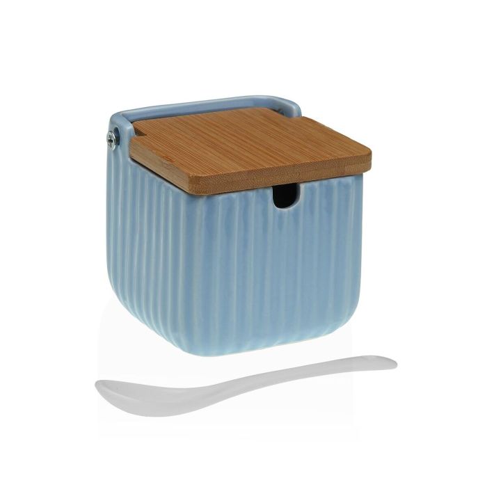 Sucrier Versa Bleu Céramique Bambou Dolomite 8,3 x 8,3 x 8,3 cm