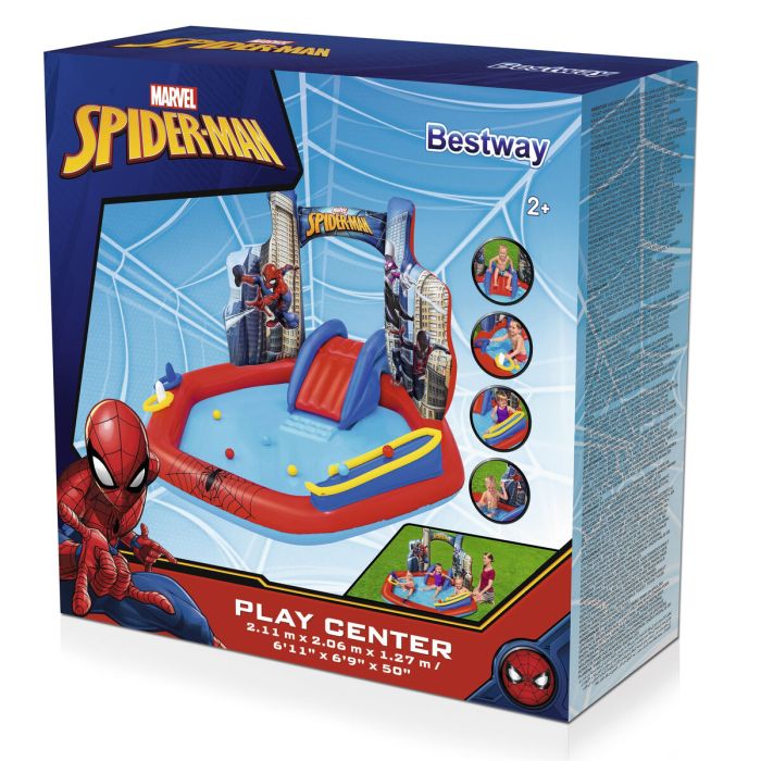 Bestway Piscine Gonflable Aire de Jeux Spiderman 211x206x127 cm +2 Ans Jardin 98793 17