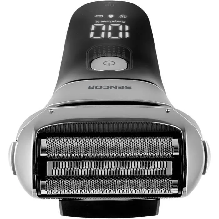 Sencor SMS 0900BK Rasoir électrique avec tondeuse intégrée - 2 lames en acier inoxydable - Jusqu'à 90 min d'autonomie - Recharge rapide 1,5 h - Lavable IPX6 - Affichage LED Sencor SMS 0900BK Rasoir électrique avec tondeuse intégrée - 2 lames en acier inoxydable - Jusqu'à 90 min d'autonomie - Recharge rapide 1,5 h - Lavable IPX6 - Affichage LED