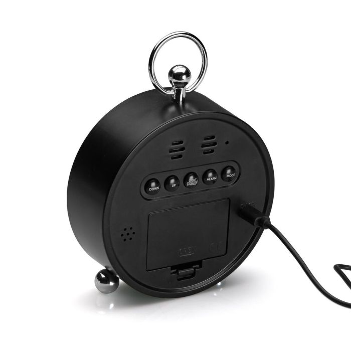 Pendule Réveil Versa Noir Rouge 1 Pendule Réveil Versa Noir Rouge 1