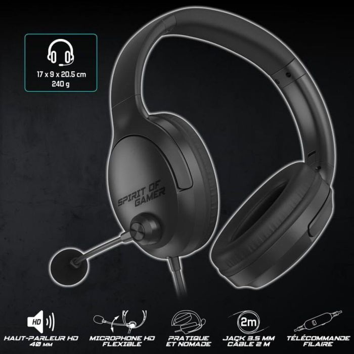 Casques avec Microphone Spirit of Gamer Pro H4 Noir 7