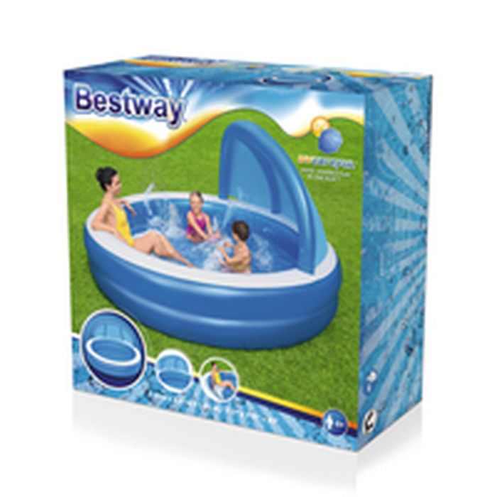 Bestway Piscine Gonflable 2 Chambres Parasol 241x241x140 cm +6 Ans Jardin 54337 16