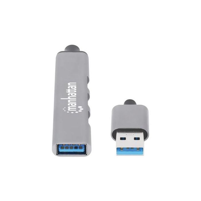 MANHATTAN 4Port USB-A Hub 3x480Mbit/s 1xGbit/s USB-A Stecker 1