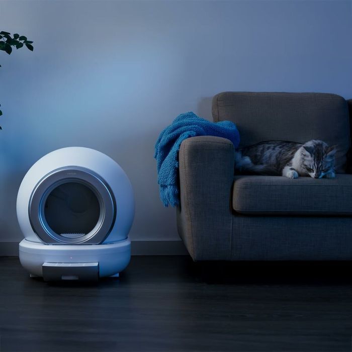 Bac à litière autonettoyant pour chats Cecotec Pumba 7000 CleanKitty Compact Connected Blanc Plastique 1