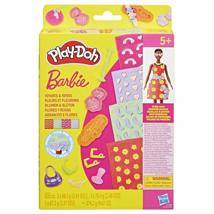 Pâte à modeler en argile Play-Doh Barbie FLowers & Florals Multicouleur 3 Pâte à modeler en argile Play-Doh Barbie FLowers & Florals Multicouleur 3