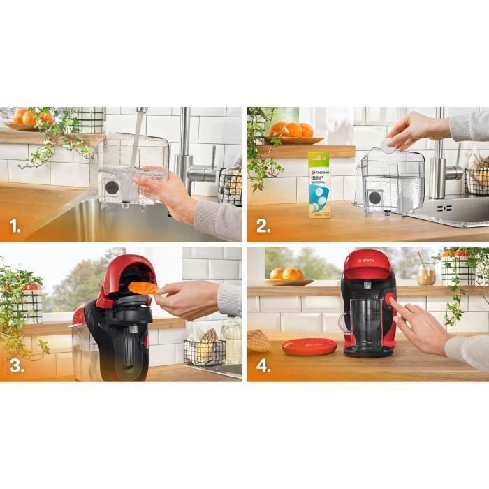 Bosch TASSIMO T11 - Machine à café multi-boissons Style rouge - 1400 W - 0,7 L - Nettoyage automatique Bosch TASSIMO T11 - Machine à café multi-boissons Style rouge - 1400 W - 0,7 L - Nettoyage automatique