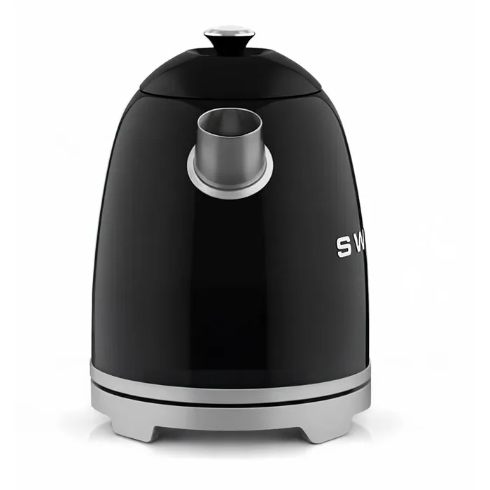 Sweiss KTS9 Bouilloire électrique vintage 1000 W 1 L inox Noir, socle rotatif 360°