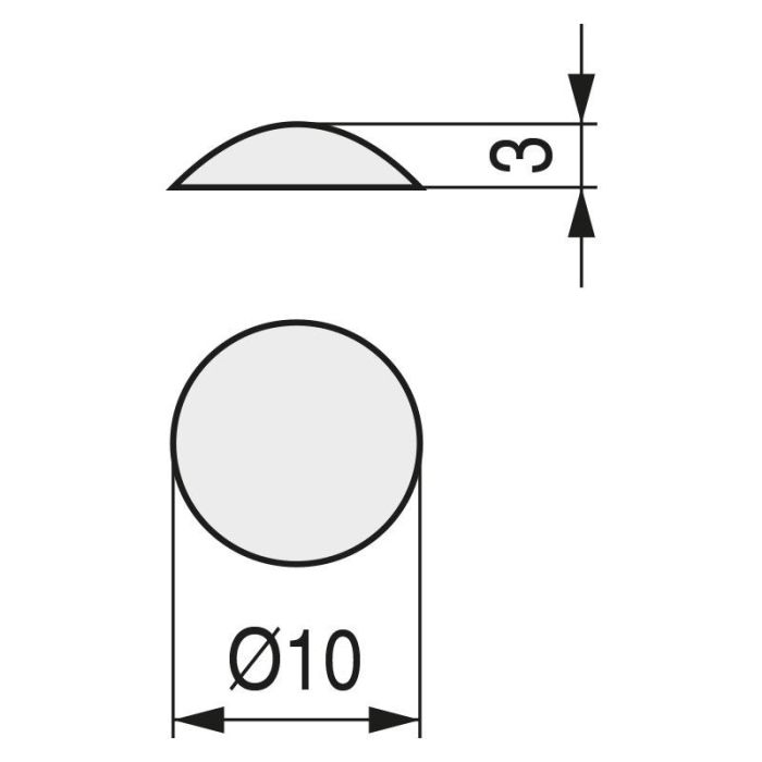 Lagrima Adhesiva Goma Eva 10X3 Transparente (1.000U) Herrajes Alk 1