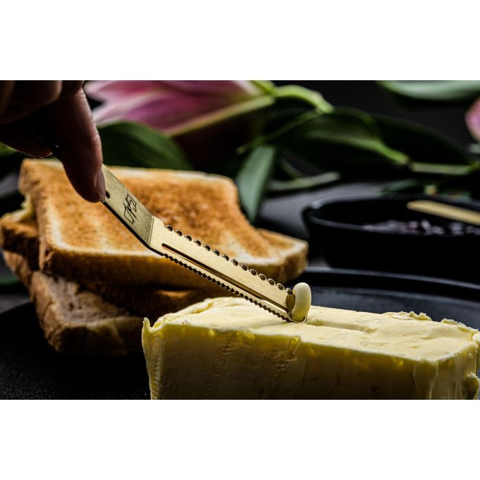 Coffret couteaux a fromages et beurre - STYLE DE VIE - Acier inoxydable - 6 pieces - Doré 1