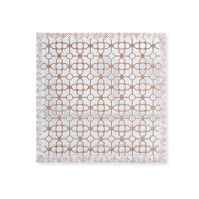 GINER Y COLOMER Tête de lit design artisanal en MDF et miroir, finition blanc décapé, dimensions 120 x 120 x 3 cm 0 GINER Y COLOMER Tête de lit design artisanal en MDF et miroir, finition blanc décapé, dimensions 120 x 120 x 3 cm 0