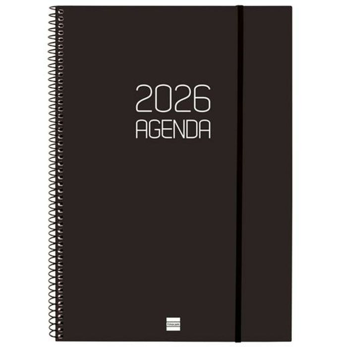 Agenda Finocam OPAQUE Noir A4 21 x 29,7 cm 2026