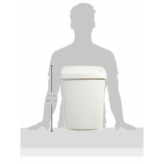 Poubelle Rubbermaid TAPA BASCULANTE Blanc Noir Plastique 25 L 1 Poubelle Rubbermaid TAPA BASCULANTE Blanc Noir Plastique 25 L 1