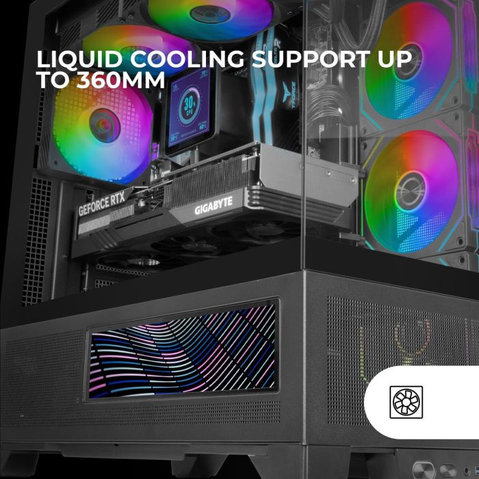 Boîtier ATX semi-tour Mars Gaming MCLCDX Noir 5 Boîtier ATX semi-tour Mars Gaming MCLCDX Noir 5