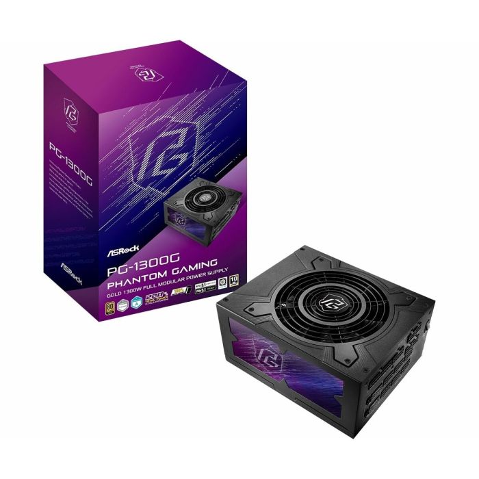 Bloc d’Alimentation ASRock 90-UXP130-GFEAAB 1300 W 80 Plus Gold 9