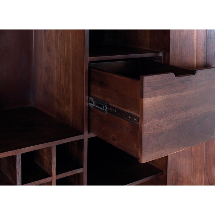 GINER Y COLOMER - Buffet bar en bois de manguier et métal - 2 portes - 120 cm de haut - Finition cerise - Dimensions 91x46 cm - Livré assemblé 5 GINER Y COLOMER - Buffet bar en bois de manguier et métal - 2 portes - 120 cm de haut - Finition cerise - Dimensions 91x46 cm - Livré assemblé 5