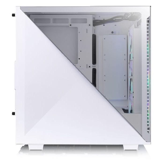 Thermaltake Divider 300 TG Snow ARGB - Boîtier PC Midi-Tower Blanc avec Vitre Trempée, Éclairage ARGB, Compatible ATX