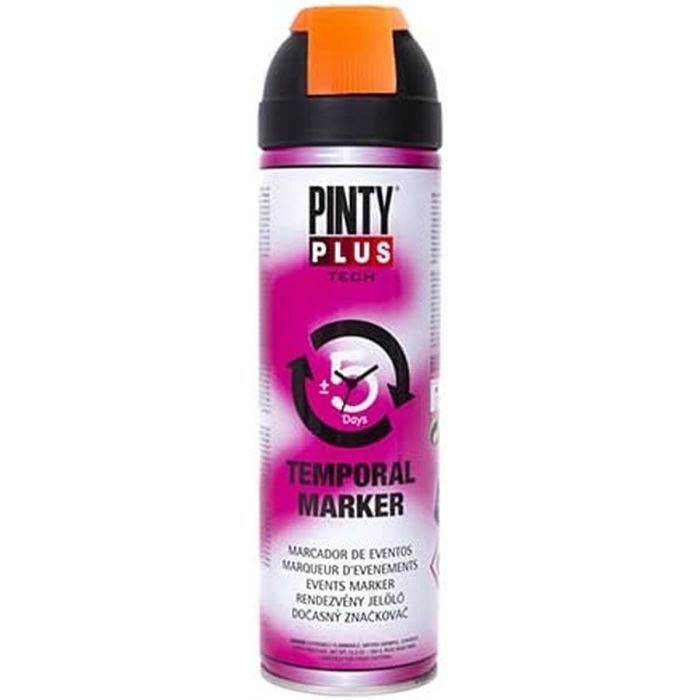 Peinture en spray Pintyplus Tech T143 Temporaire Orange 500 ml 0 Peinture en spray Pintyplus Tech T143 Temporaire Orange 500 ml 0