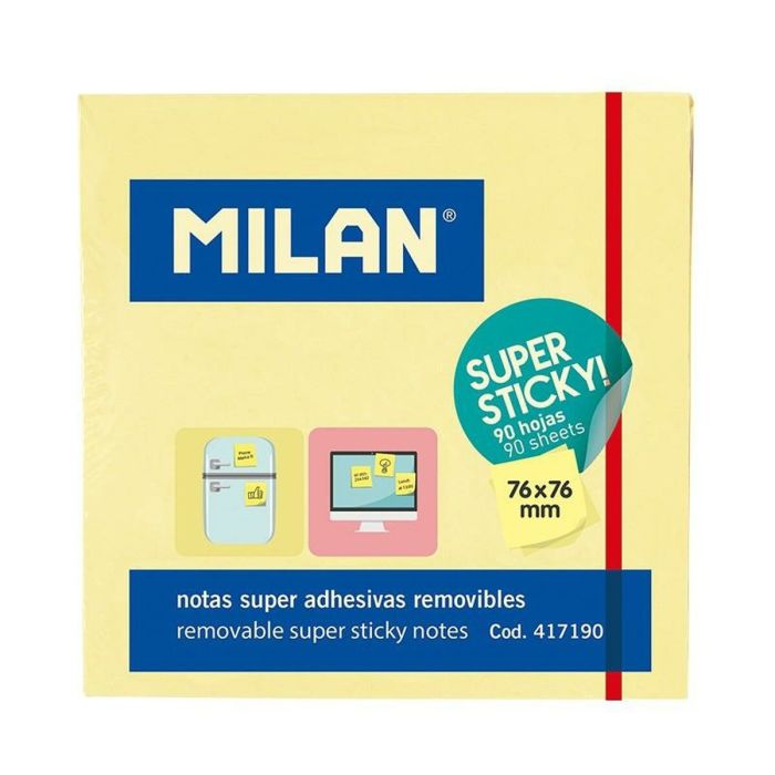 Notes Adhésives Milan Jaune 76 x 76 mm (10 Unités) 1 Notes Adhésives Milan Jaune 76 x 76 mm (10 Unités) 1
