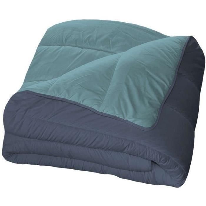 Couette microfibre - 240 x 220 cm - BLEU CALIN - Chaude - 400 g/m² - Bicolore Nuit / Glacier 0 Couette microfibre - 240 x 220 cm - BLEU CALIN - Chaude - 400 g/m² - Bicolore Nuit / Glacier 0