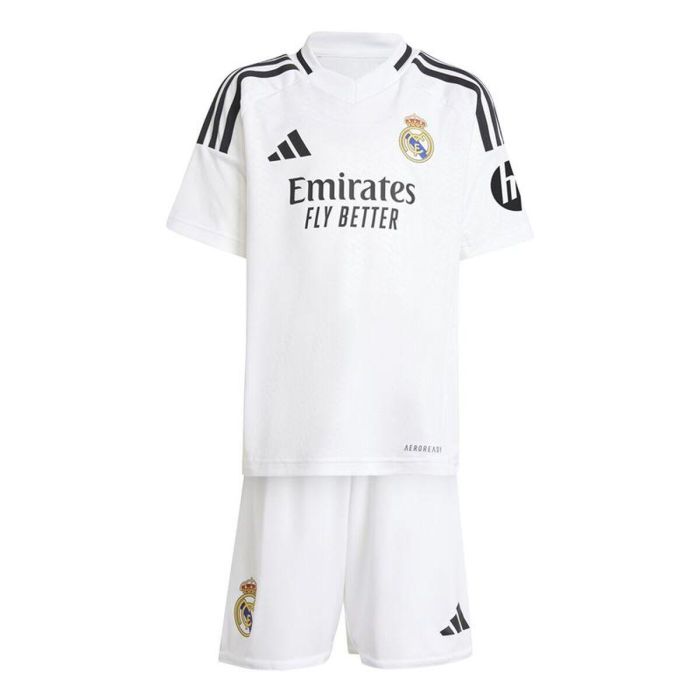 Ensemble Équipement de Football pour Enfants Adidas Real Madrid 24/25 Home Blanc