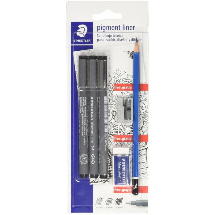 Marqueur permanent Staedtler 308 SBK3P2 Noir (3 Pièces) 0 Marqueur permanent Staedtler 308 SBK3P2 Noir (3 Pièces) 0