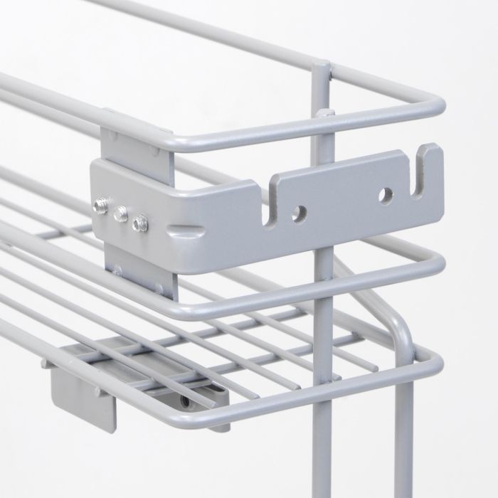 Emuca Porte-bouteilles latéral extractible Supra avec fermeture amortie, module 150mm, Acier, Peint aluminium 4 Emuca Porte-bouteilles latéral extractible Supra avec fermeture amortie, module 150mm, Acier, Peint aluminium 4