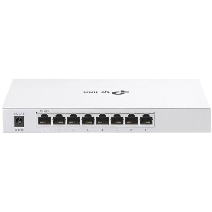 TP-Link FS308G - Commutateur réseau Gigabit géré 8 ports PoE, L2/L2+, montage mural, sans ventilateur, blanc