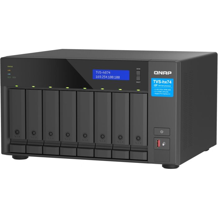 QNAP TVS-H874-I5-32G 8-bay QuTS hero NAS Intel Core i5-12400 6-core/12-thread up to 4.6GHz 32GB SO-DIMM 4 QNAP TVS-H874-I5-32G 8-bay QuTS hero NAS Intel Core i5-12400 6-core/12-thread up to 4.6GHz 32GB SO-DIMM 4