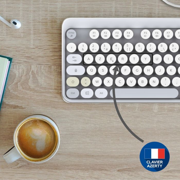 clavier et souris Mobility Lab Modelo ergonómico Gris AZERTY 2