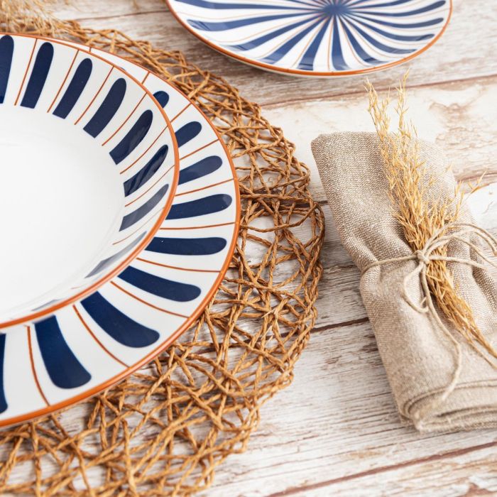 Plato Llano Porcelana Oceanika Bidasoa 27 cm 2 Plato Llano Porcelana Oceanika Bidasoa 27 cm 2