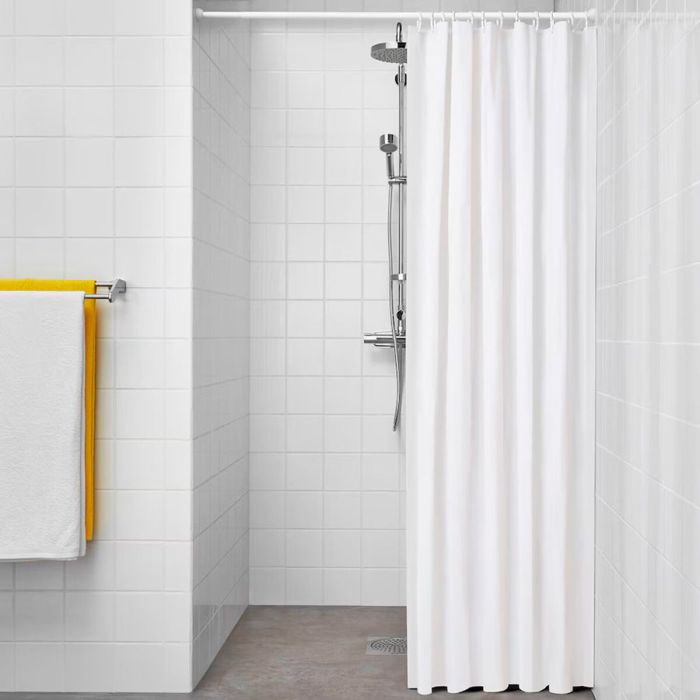 Rideau de Douche Exma Blanc PVC 180 x 180 cm