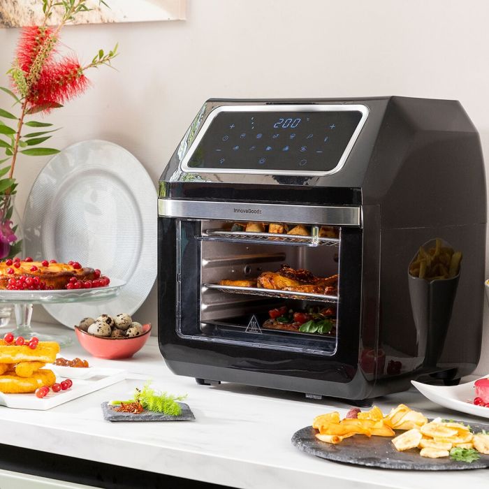Friteuse à Air InnovaGoods Fryinn Pro Max 12000 Noir 1800 W 12 L Acier inoxydable