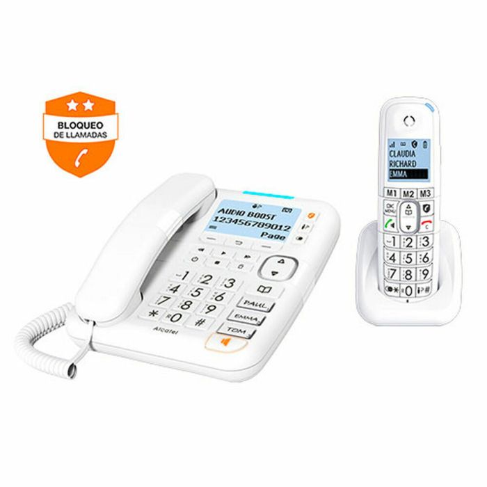 Téléphone Sans Fil Alcatel XL785 Blanc Bleu Multicouleur