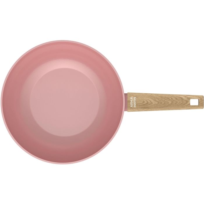 Wok - Tous feux dont induction - ARTHUR MARTIN - AM4944 - Revetement céramique - Ø 28 cm - Rose 3 Wok - Tous feux dont induction - ARTHUR MARTIN - AM4944 - Revetement céramique - Ø 28 cm - Rose 3