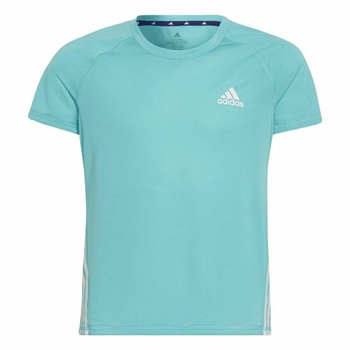 T shirt à manches courtes Enfant Adidas Aeroready Three Stripes Aigue marine 0 T shirt à manches courtes Enfant Adidas Aeroready Three Stripes Aigue marine 0