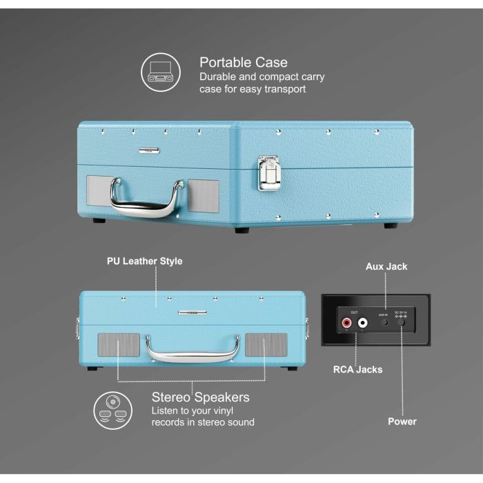 Tourne-disques Mixx Audio Bleu 6
