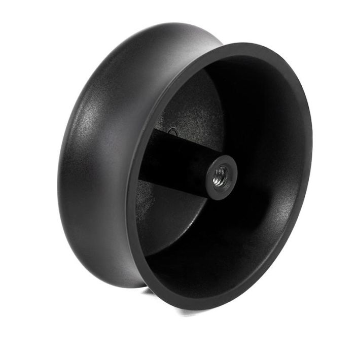 Pomo Zamak Modelo Prescott Acabado Oro Satinado Y Negro Mate Acabado Negro Mate Dist. Agujero Ø50 Giusti 1