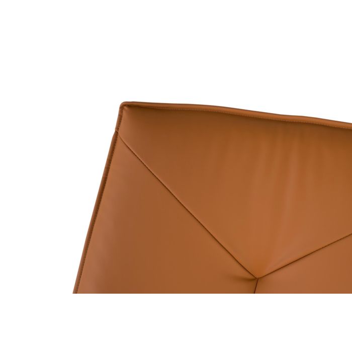 GINER Y COLOMER - Fauteuil de bureau tournant avec dossier capitonné en simili cuir PU couleur camel, dimensions dossier 60x53 cm et assise 63x53 cm 5 GINER Y COLOMER - Fauteuil de bureau tournant avec dossier capitonné en simili cuir PU couleur camel, dimensions dossier 60x53 cm et assise 63x53 cm 5