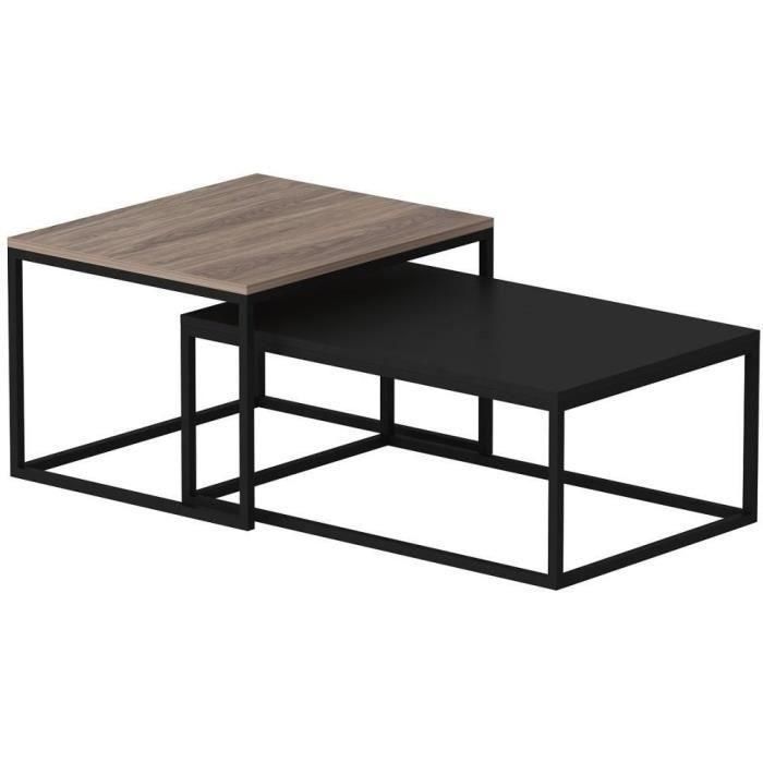 Table basse - LEKA - Rectangulaire - Anhtracite - 72 x 45 x 37 cm 4