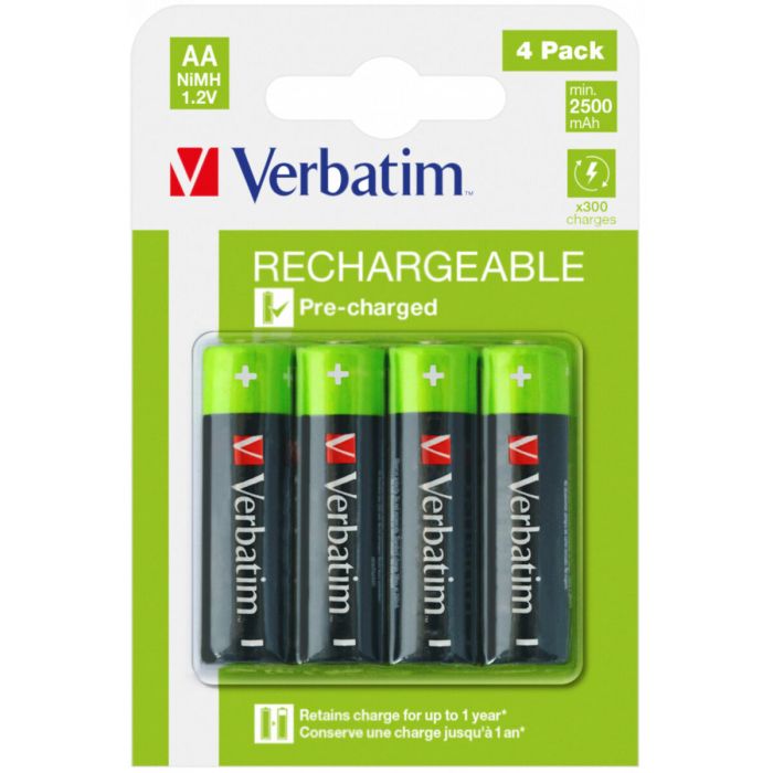 Piles Rechargeables Verbatim 49517 2500 mAh 1,2 V