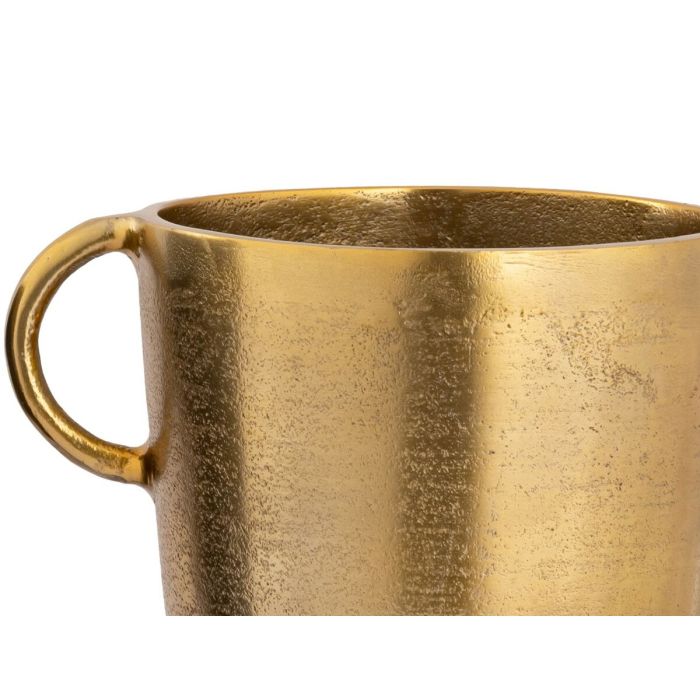 Vase DKD Home Decor 23 x 16 x 29 cm Noir Doré Aluminium Moderne (2 Unités) 2