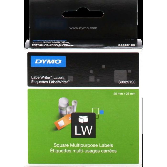 Ruban stratifié Dymo LabelWriter Blanc Etisuettes 25 x 25 mm (6 Unités) 1