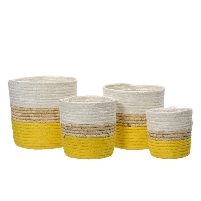 Set de pots de fleurs KSD Tricolore 100 % Recyclado (4 Unités) 0 Set de pots de fleurs KSD Tricolore 100 % Recyclado (4 Unités) 0