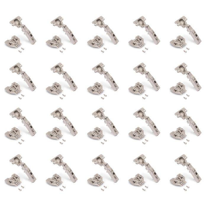 Emuca Lot de 20 charnières droites X91N avec embases de montage mixtes, Diamètre 5x9.5mm, Hauteur 0, Acier, Nickelé 0 Emuca Lot de 20 charnières droites X91N avec embases de montage mixtes, Diamètre 5x9.5mm, Hauteur 0, Acier, Nickelé 0