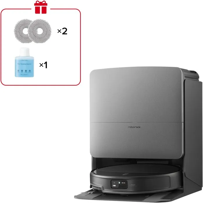 Roborock SAROS 20X - Aspirateur robot laveur intelligent, puissance 36 000 Pa, autonomie 180 min, réservoir 259 ml, nettoyage des angles, noir