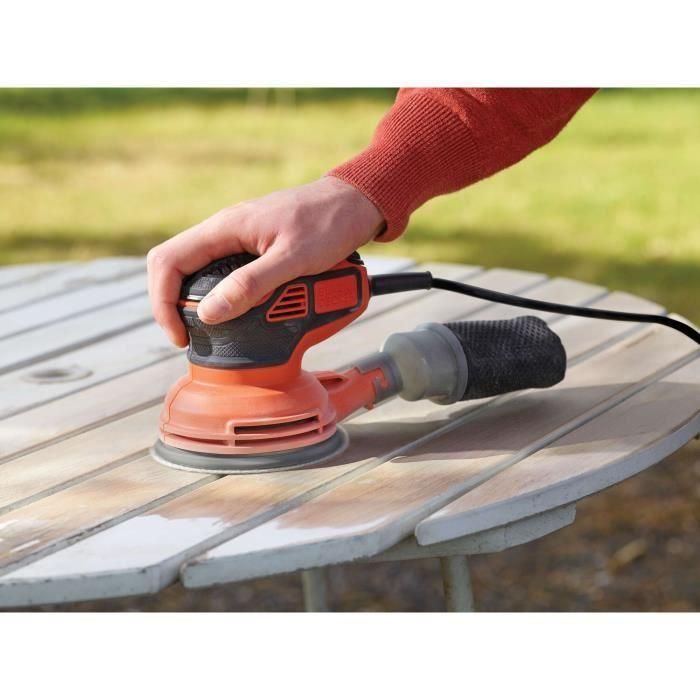 Ponceuse excentrique BLACK + DECKER KA199 - 240W - 125mm - Filaire 2